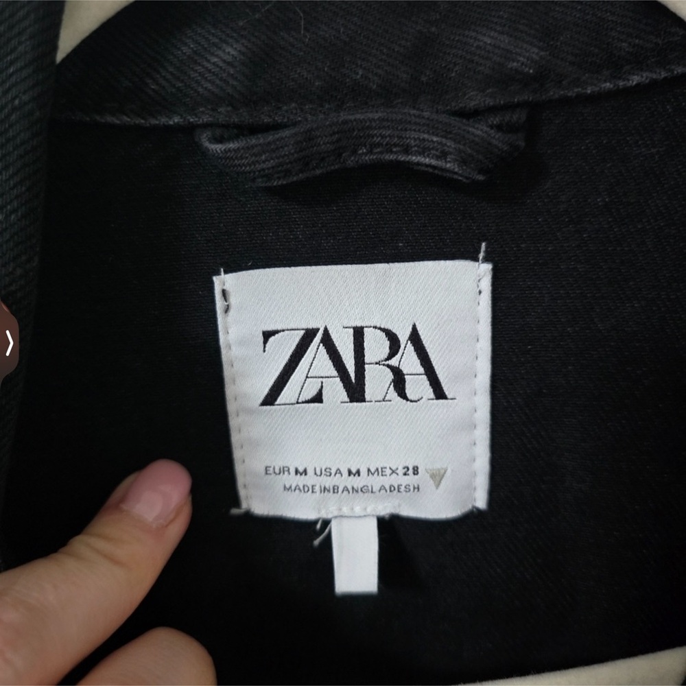 Zara Black Button-Front Denim Jumpsuit - Picture 7 of 9